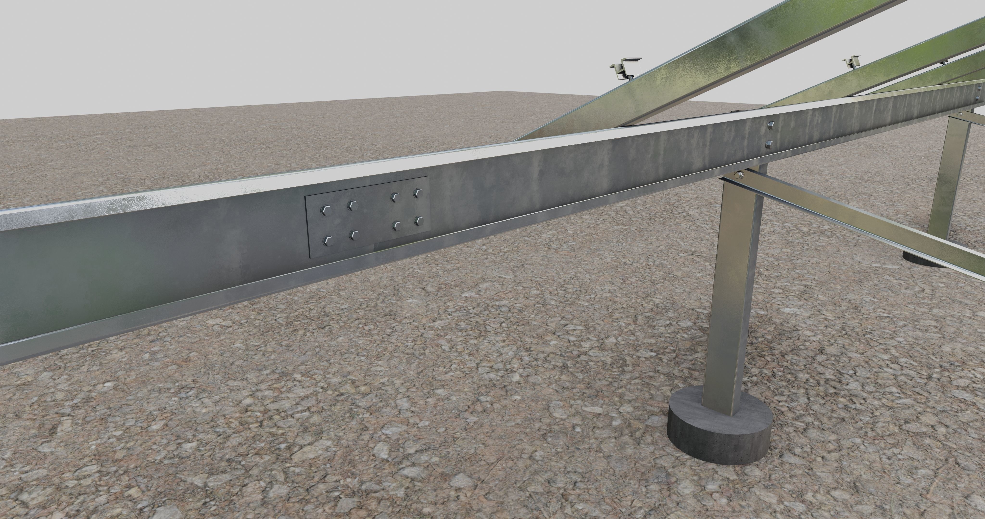 Solar Panel Steel Construction Type 10 3D model_19