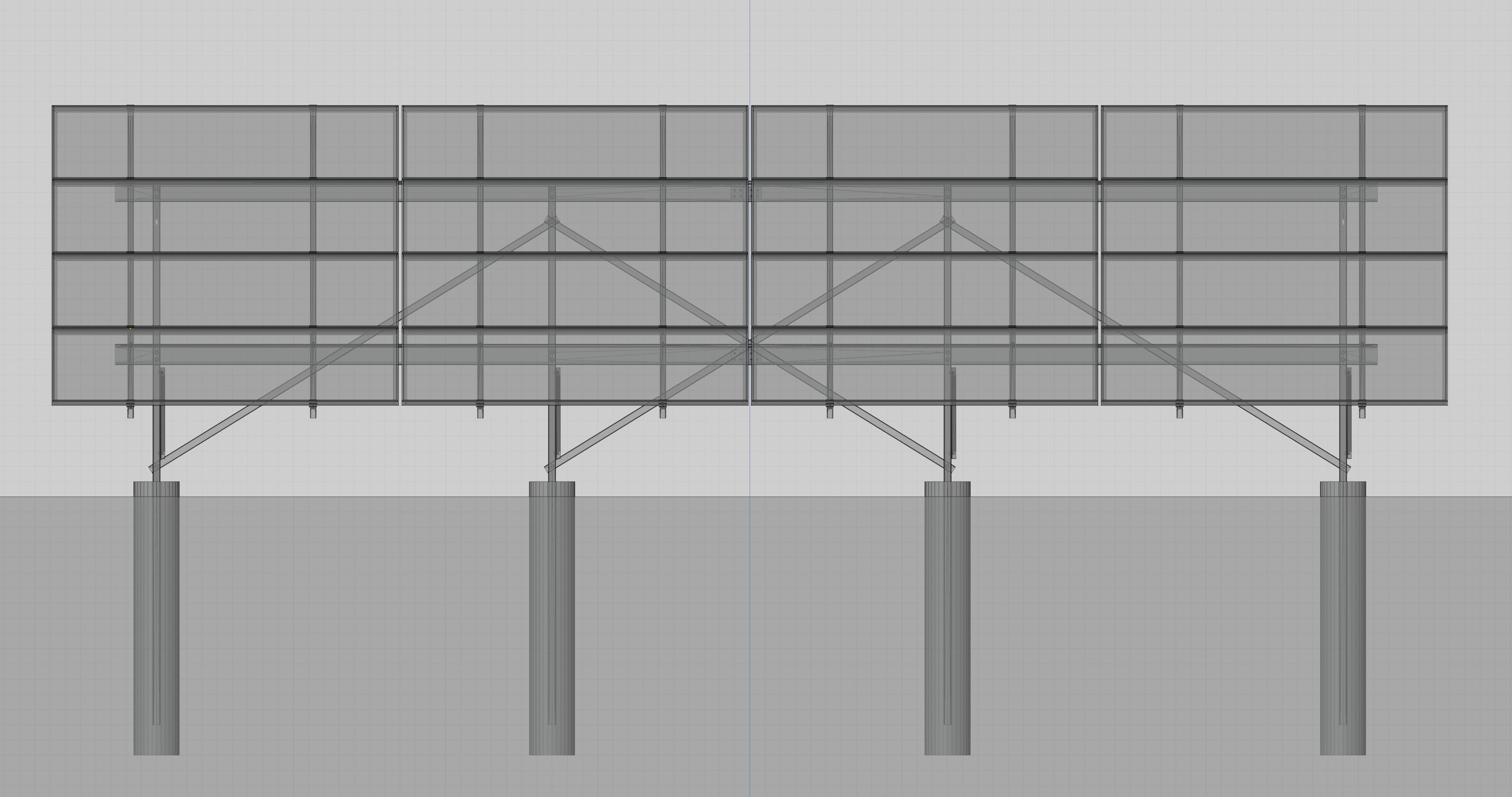 Solar Panel Steel Construction Type 10 3D model_23