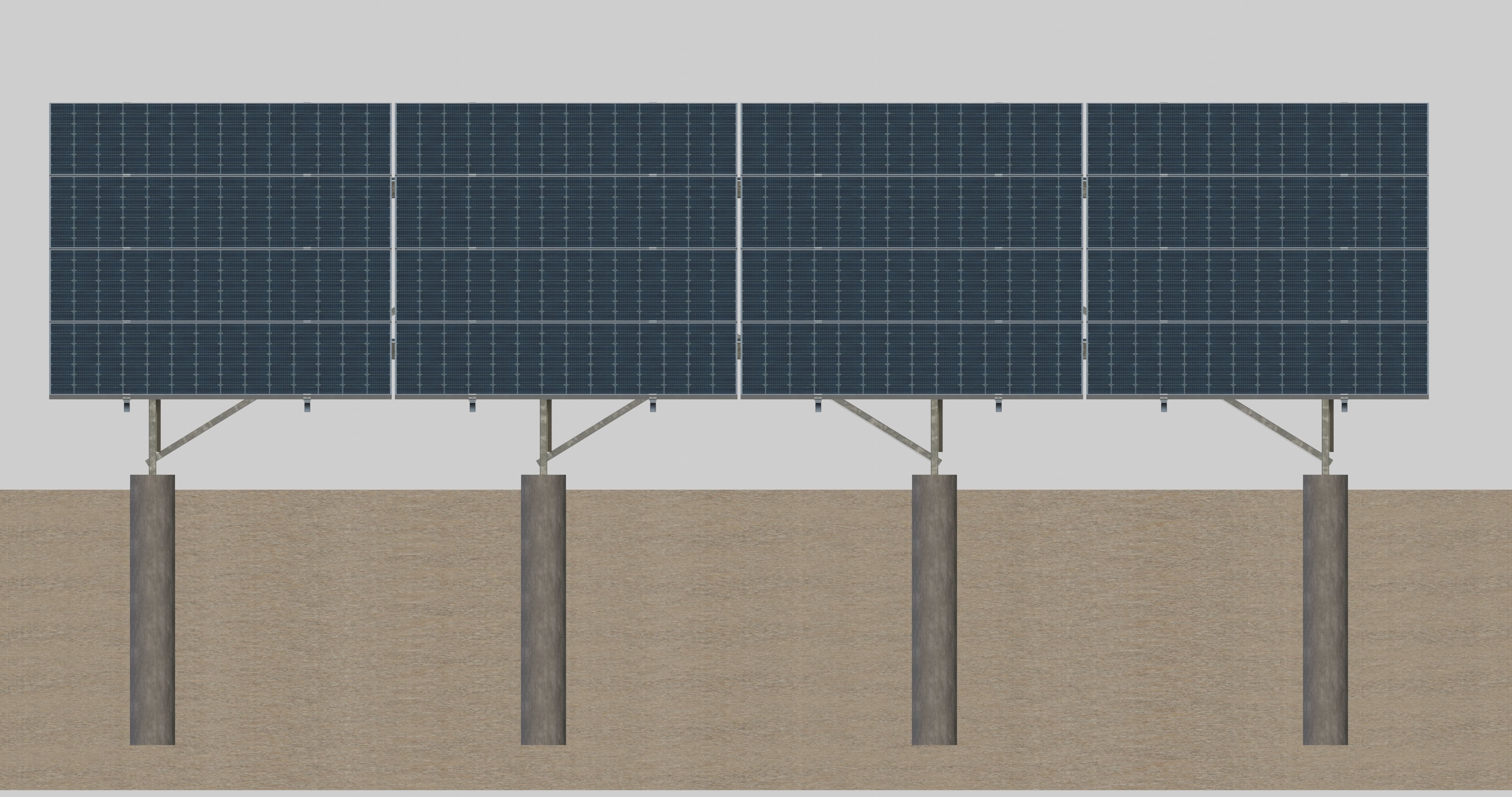Solar Panel Steel Construction Type 10 3D model_5