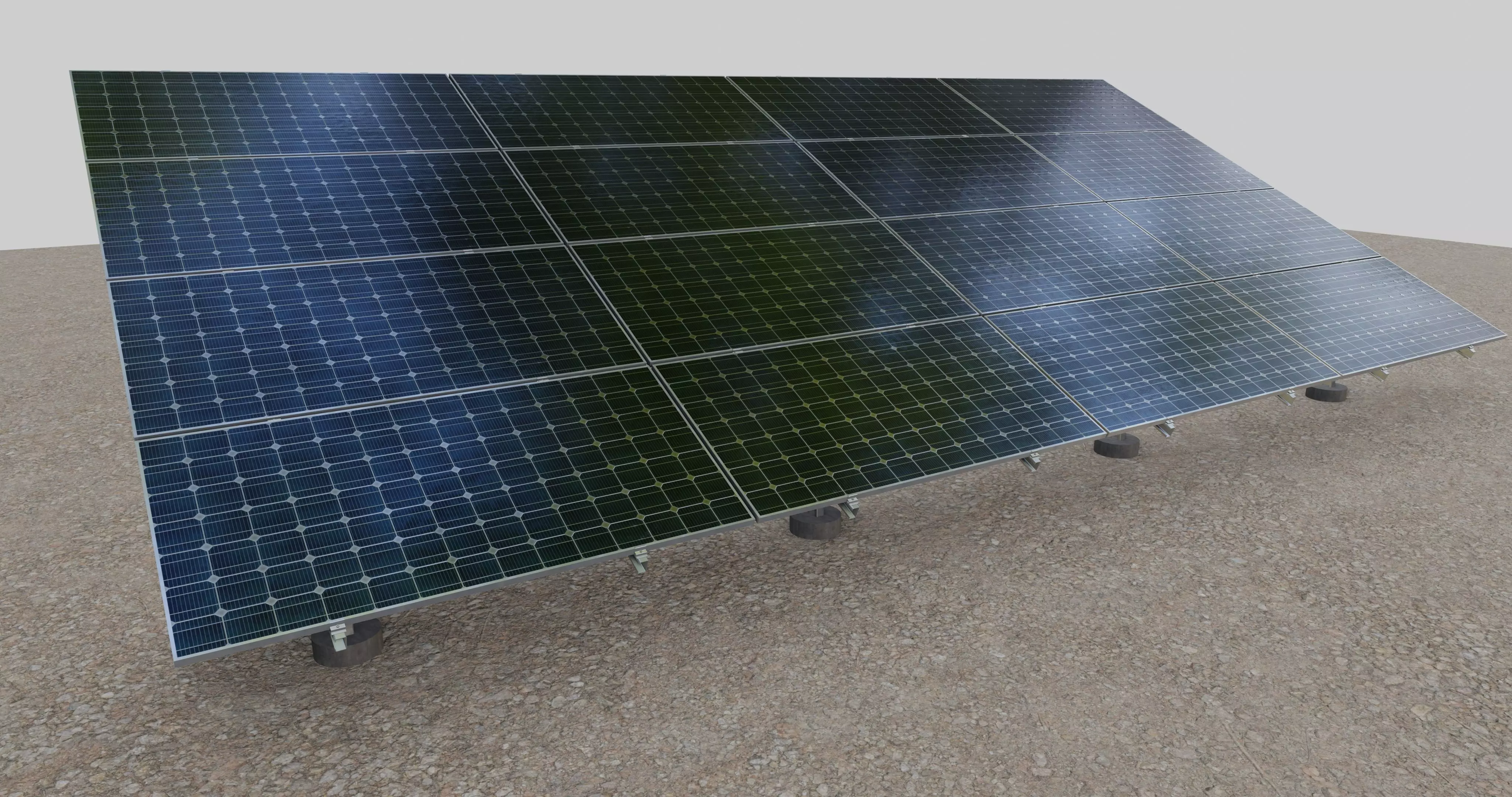 Solar Panel Steel Construction Type 10 3D model_0