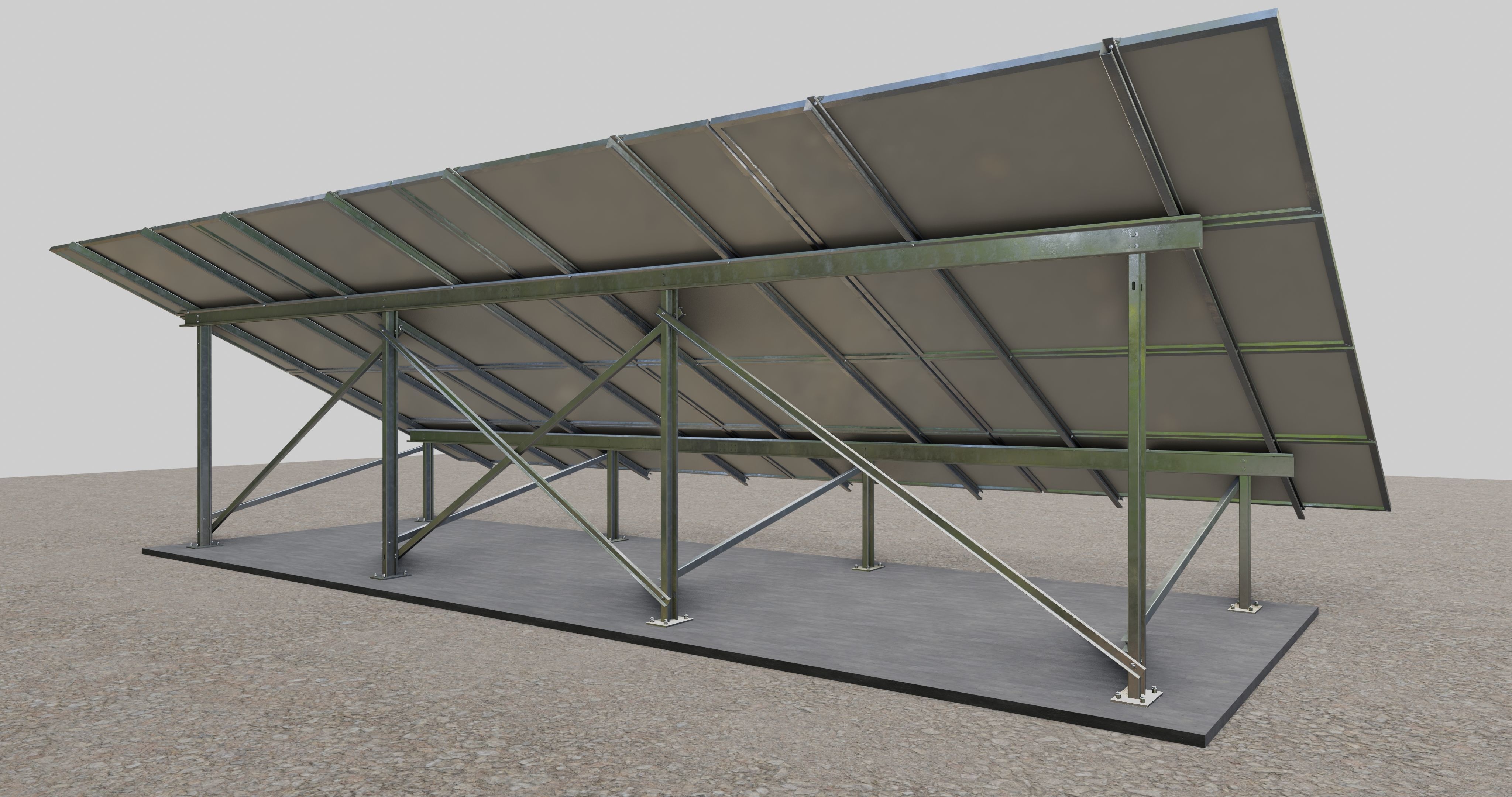 Solar Panel Steel Construction Type 11 3D model | CGTrader