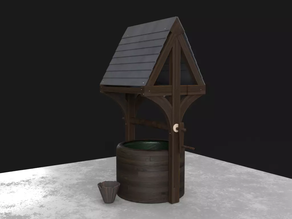 High Definition 3D well Free low-poly 3D model