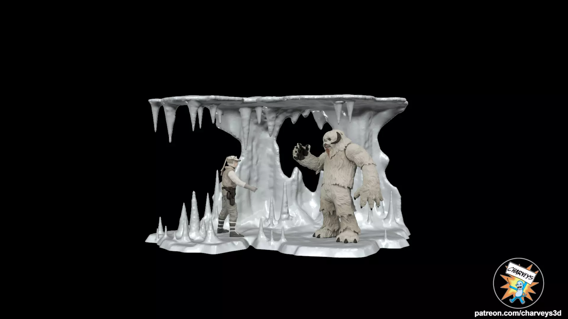 Star Wars Wampa Cave Diorama for Action Figures 3D print model_0