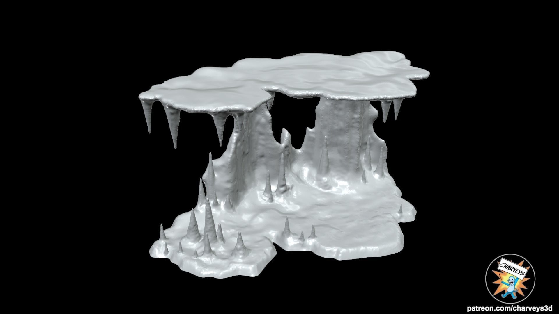 Star Wars Wampa Cave Diorama for Action Figures 3D print model_1