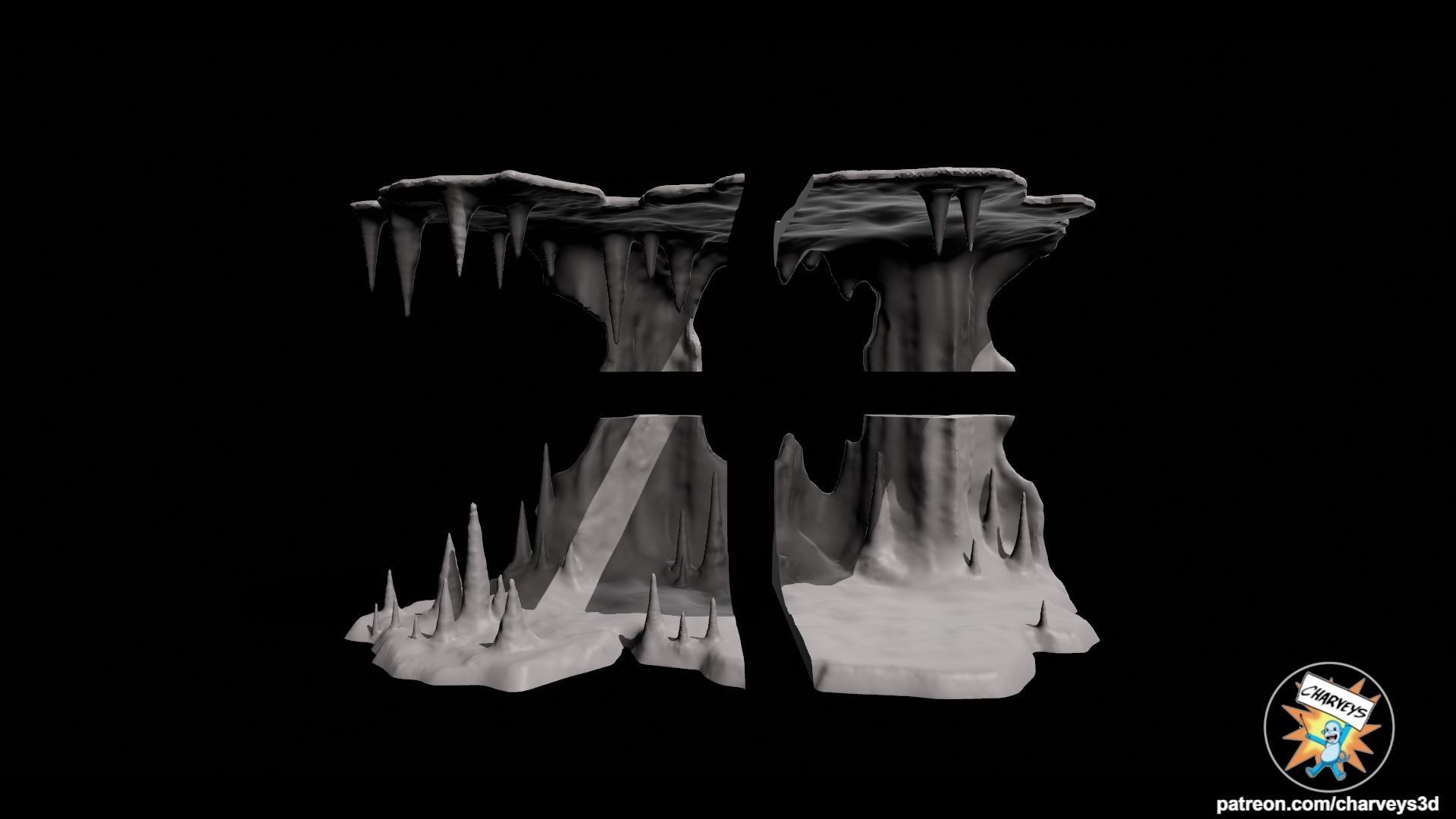 Star Wars Wampa Cave Diorama for Action Figures 3D print model_5