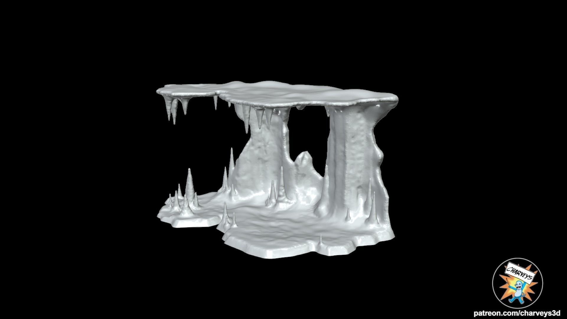 Star Wars Wampa Cave Diorama for Action Figures 3D print model_4