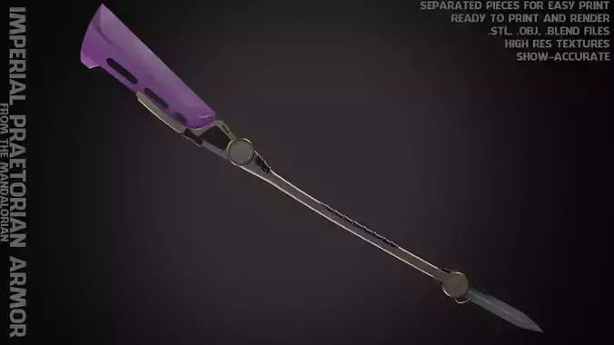 Imperial Praetorian Guard Vibro-Arbir Blade for Cosplay 3D print model