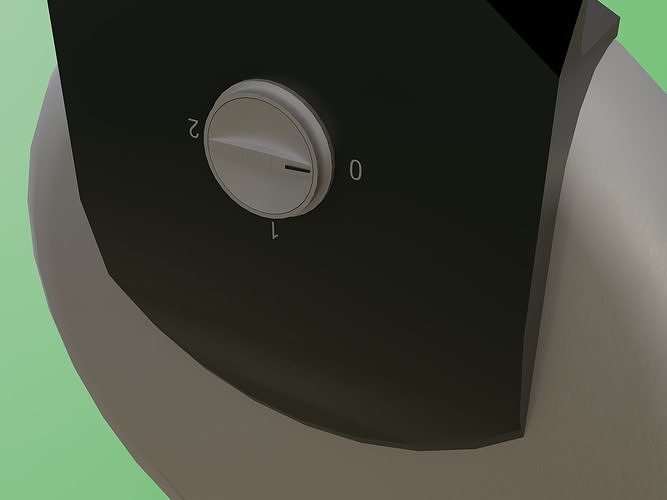 Waffle Maker Machine Low-poly 3D model 7