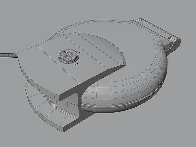 Waffle Maker Machine Low-poly 3D model 4