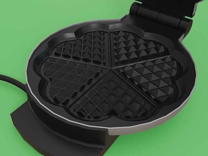 Waffle Maker Machine Low-poly 3D model 5