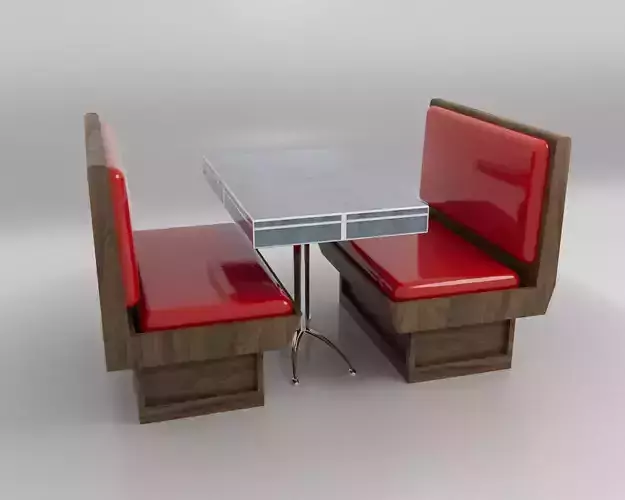 American Diner Retro Table 3D model
