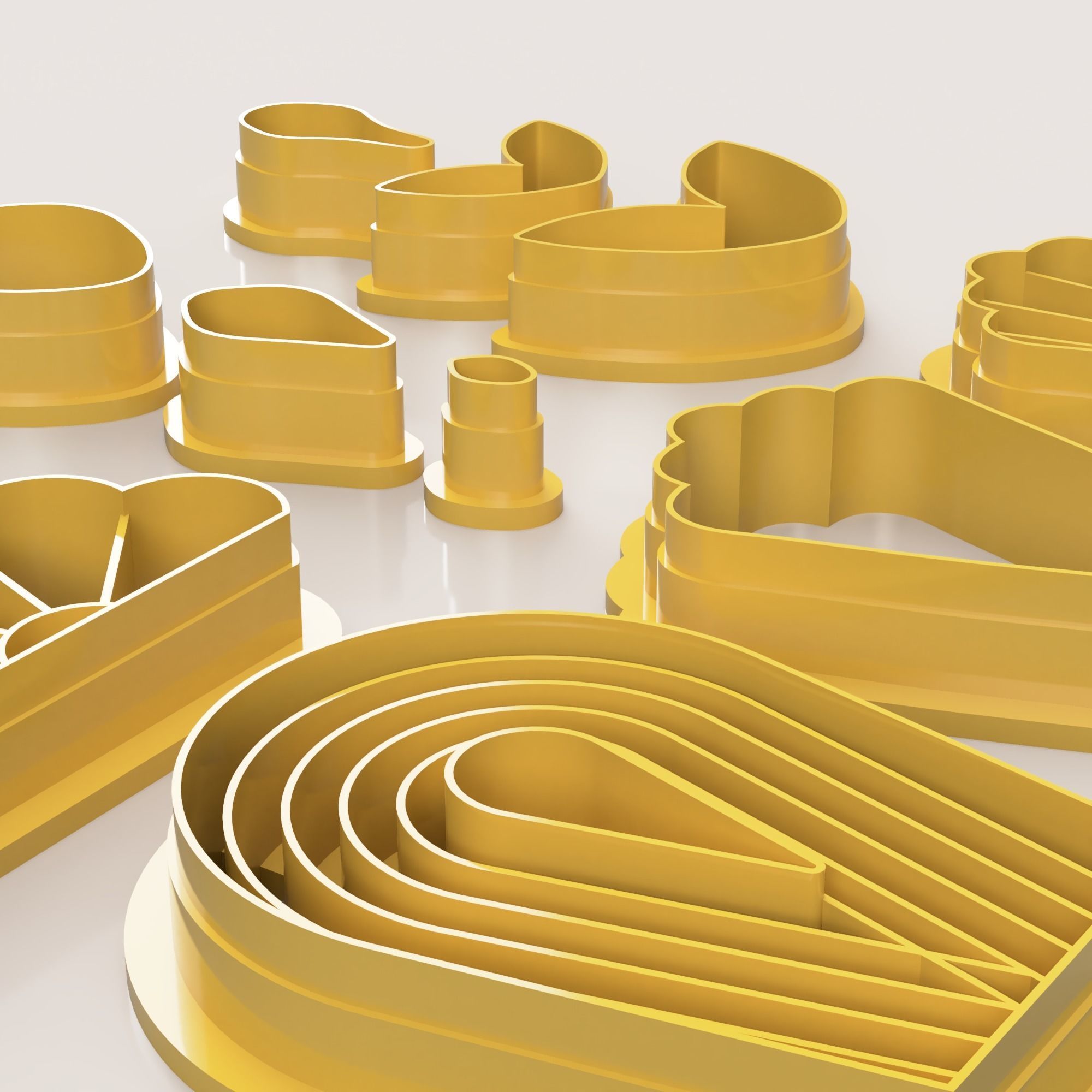 BOHO FLOWERS POLYMER CLAY CUTTER 3D print model_2