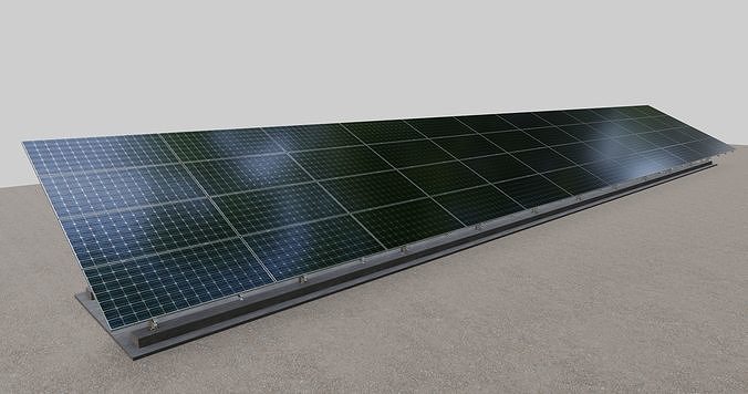 Solar Panel Steel Construction Type 16 3D model