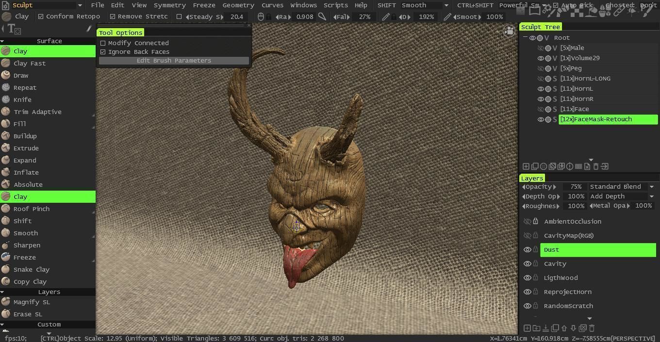 Krampus Horned Minion 3D printable mask 3D print model_11