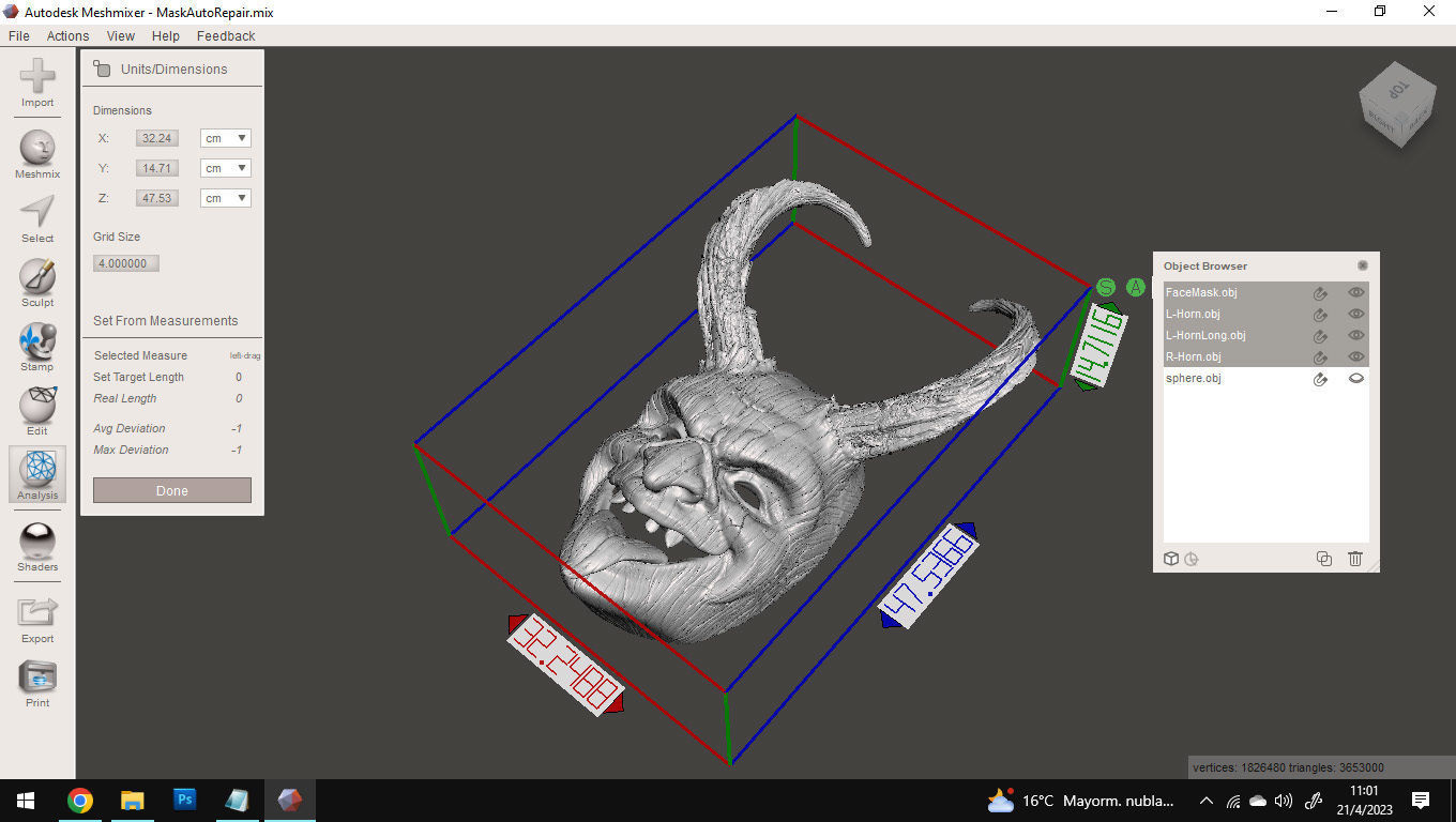 Krampus Horned Minion 3D printable mask 3D print model_10