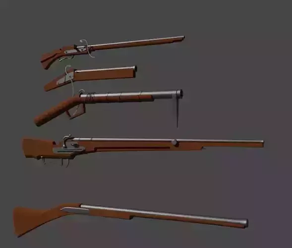 Early Firearms Asset Pack 3D model