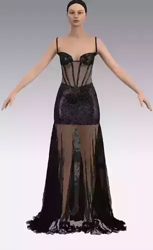 Dress strap heart shaped neckline corset 