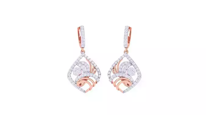 Women Drop Earrings 3dm stl 3mf obj glb gltf render details