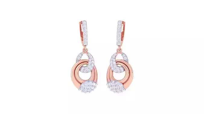 Women Drop Earrings 3dm stl 3mf obj glb gltf render details