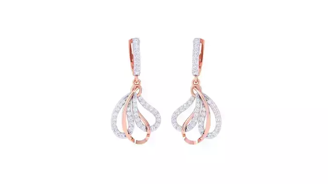 Women Drop Earrings 3dm stl 3mf obj glb gltf render details