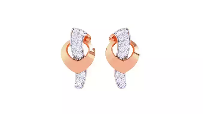 Women Studs Earrings 3dm stl 3mf obj glb gltf render details