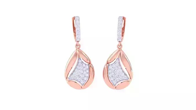 Women Drop Earrings 3dm stl 3mf obj glb gltf render details