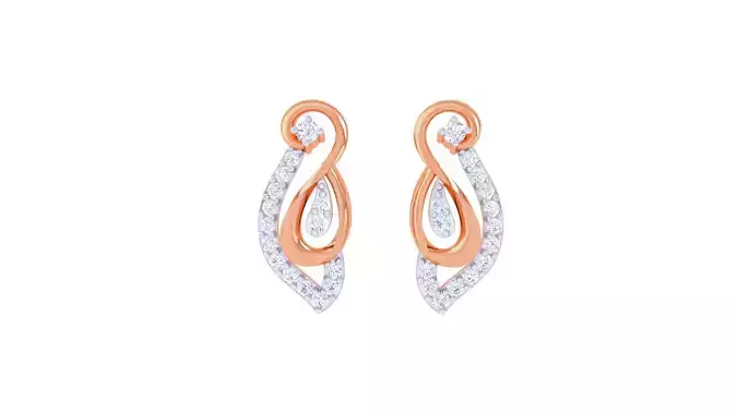 Women Studs Earrings 3dm stl 3mf obj glb gltf render details 3D print model