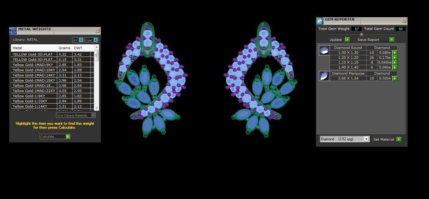 Leaf Women Studs Earrings 3dm stl 3mf obj glb gltf render 3D print model_5