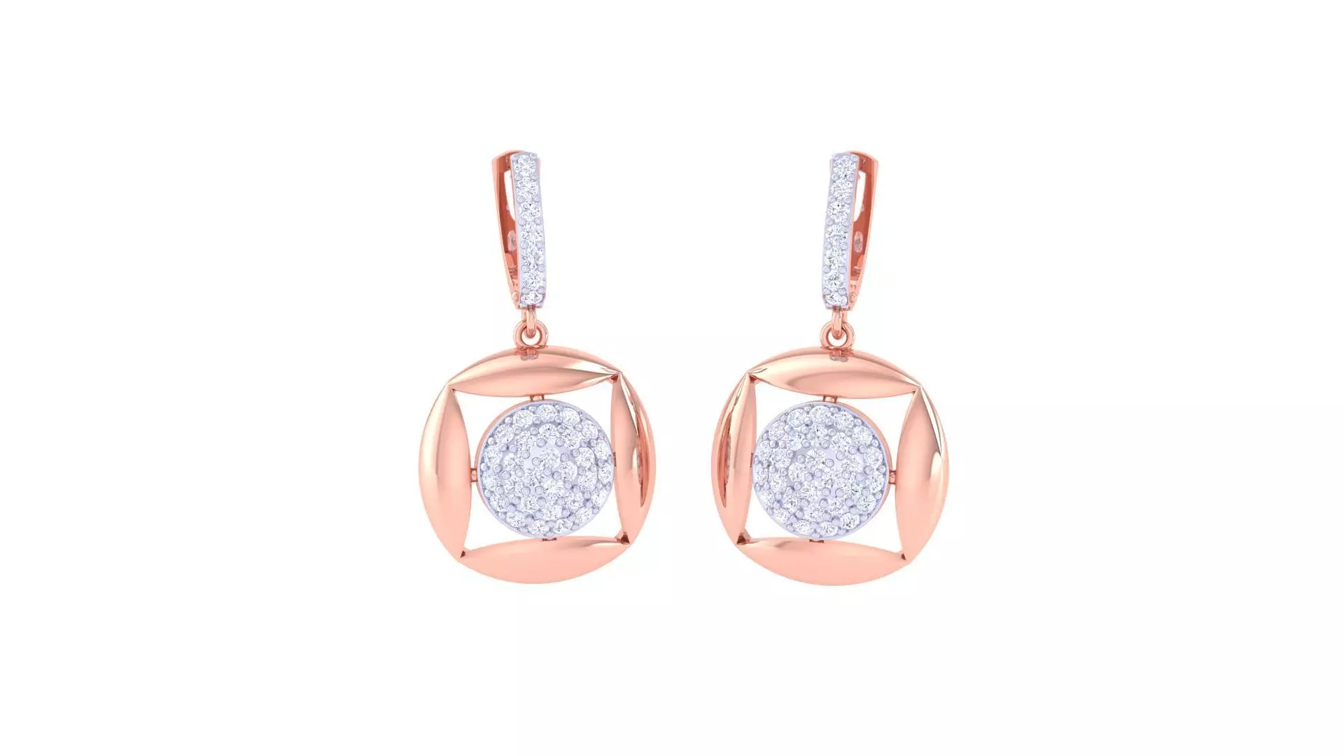 Women Drop Earrings 3dm stl 3mf obj glb gltf render details 3D print model