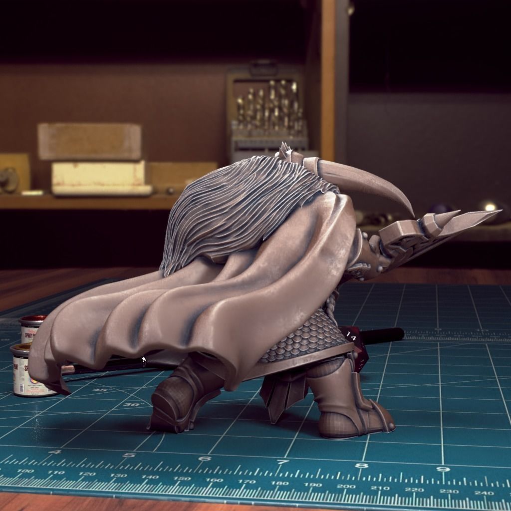 Female Dwarf 07 - Pre-Supported 3D print model_3