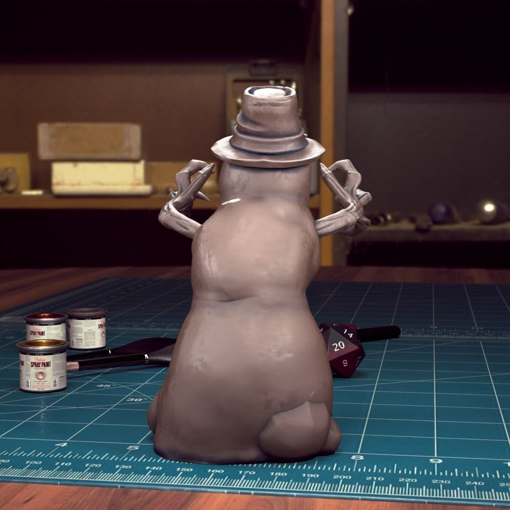 Creepy Snowman 01 - Pre-Supported 3D print model_2