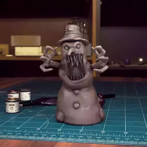 Creepy Snowman 01 - Pre-Supported 