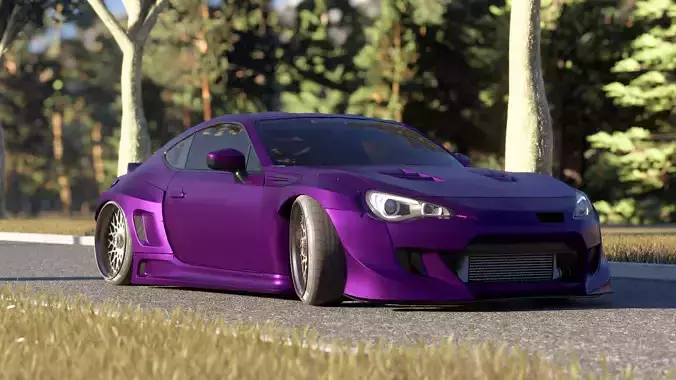 Subaru BRZ with Rocket Bunny Kit 3D model