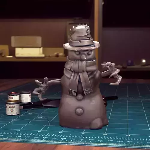 Snowman 02 - Pre-Supported 3D print model