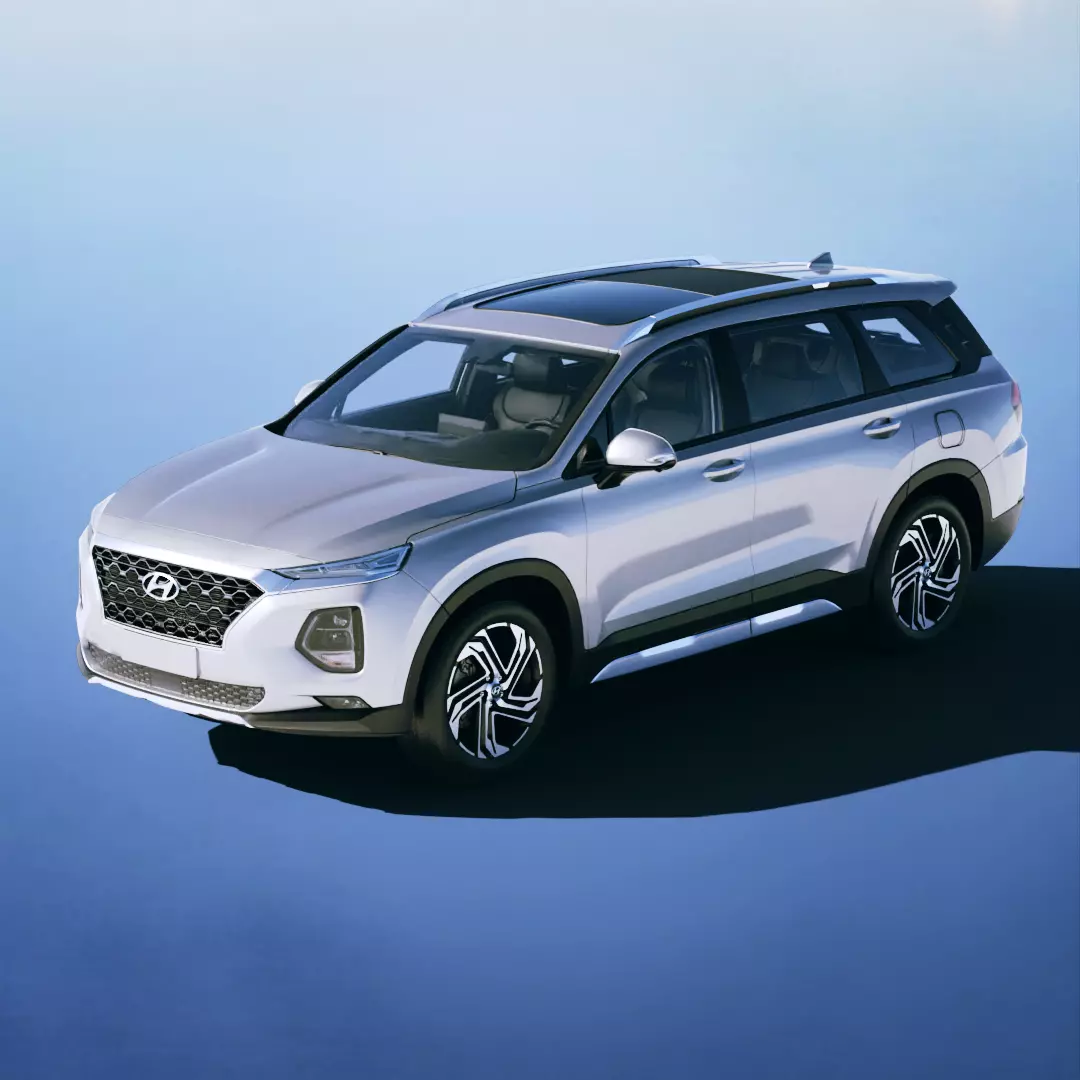 Hyundai Santa Fe 2020 Low-poly 3D model