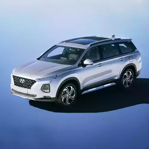 Hyundai Santa Fe 2020 Low-poly 3D model