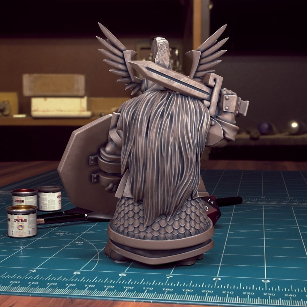 Female Dwarf 04- Pre-Supported 3D print model_3