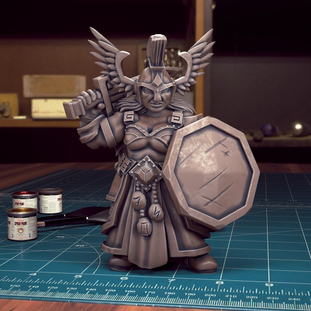 Female Dwarf 04- Pre-Supported 3D print model_1