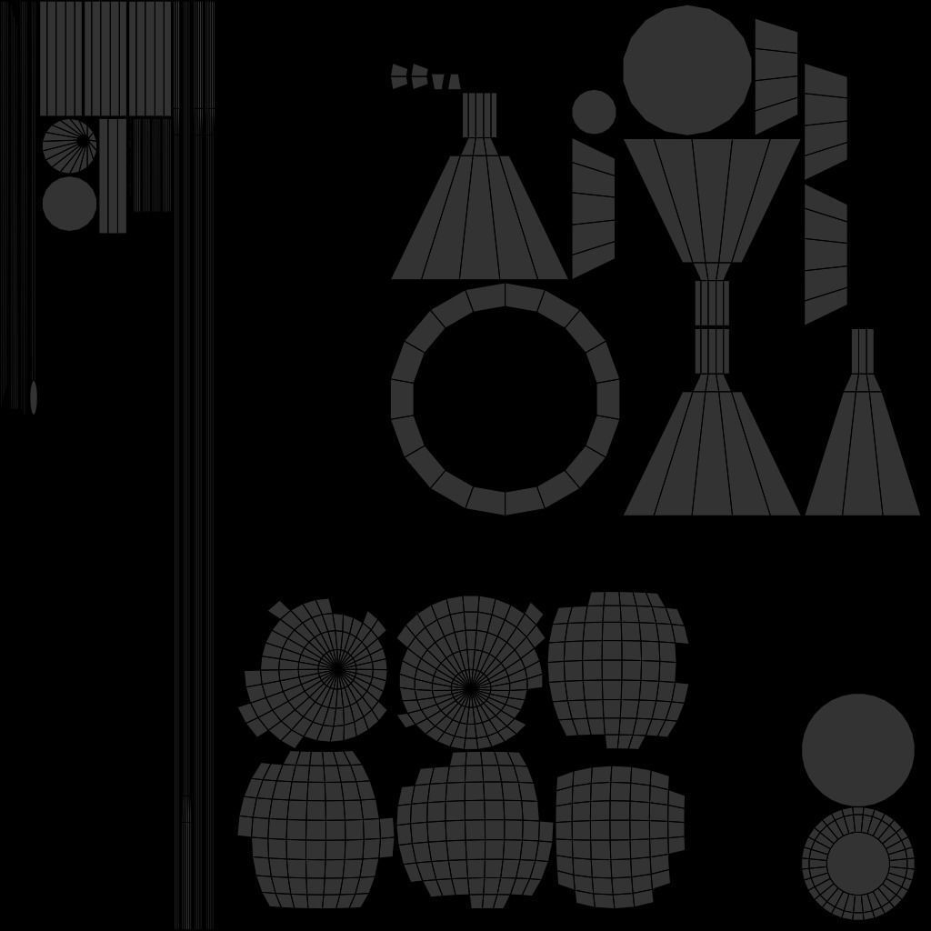 Lamp low poly Low-poly 3D model_7