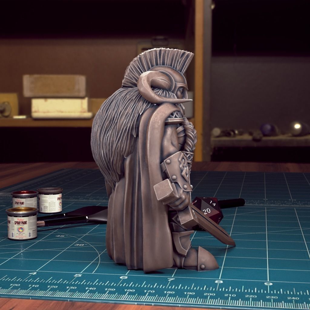 Bearded Female Dwarf 03 - Pre-Supported 3D print model_2