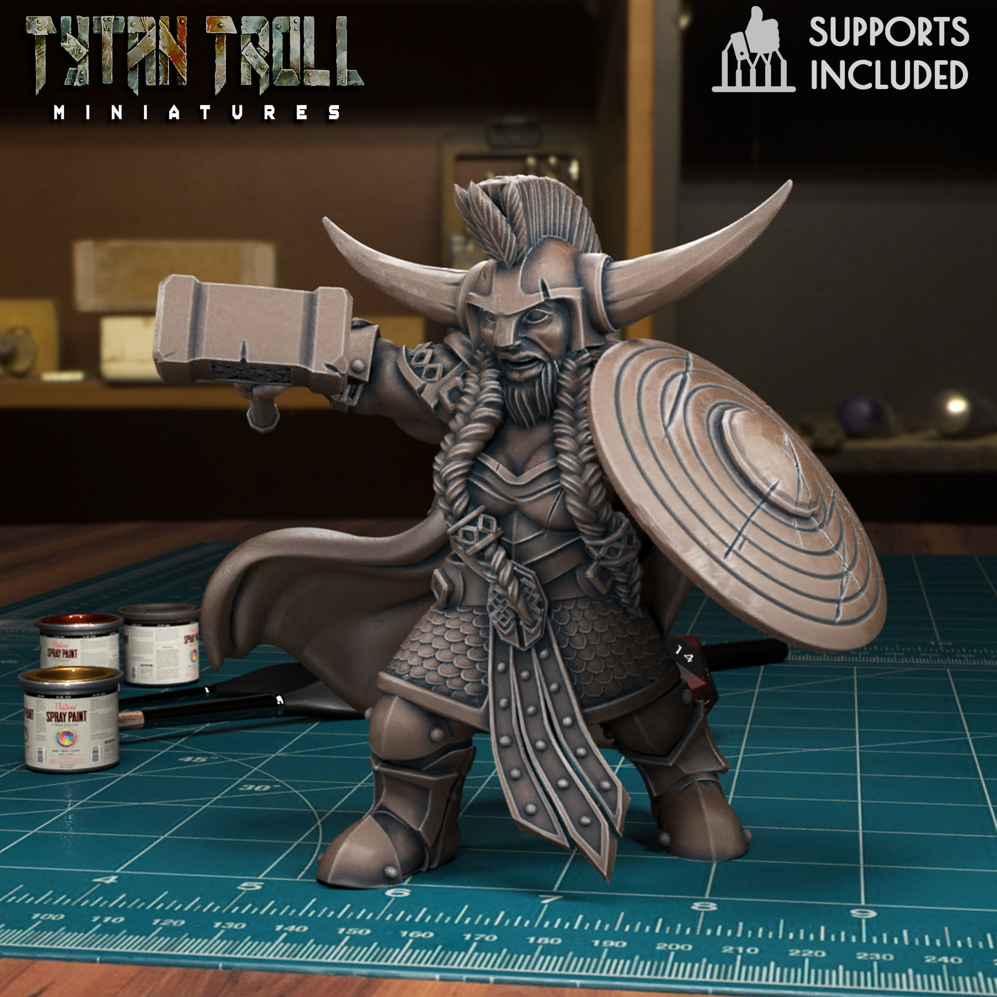 Female Dwarf Bundle - Pre-Supported 3D print model_3