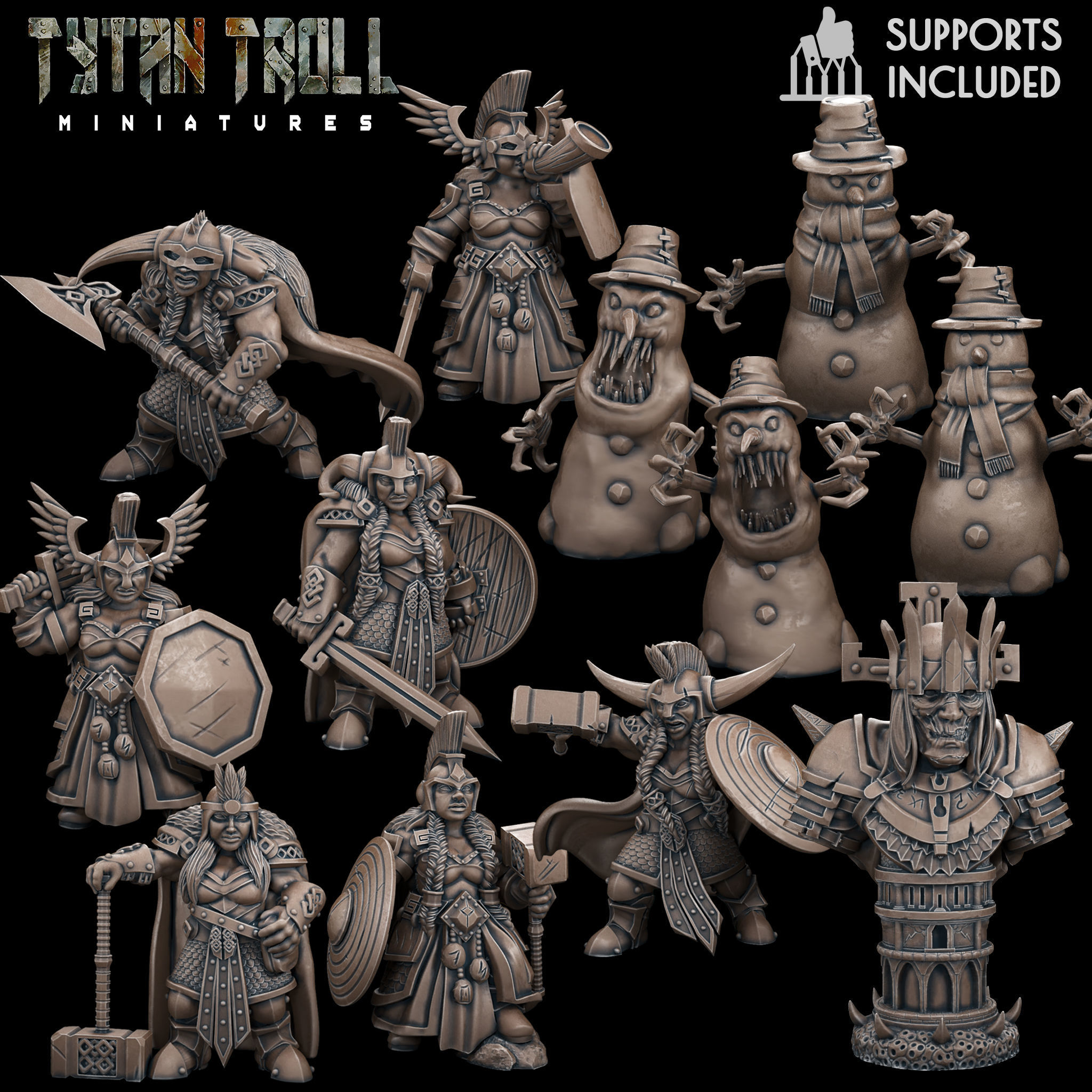 Female Dwarf Bundle - Pre-Supported 3D print model_17