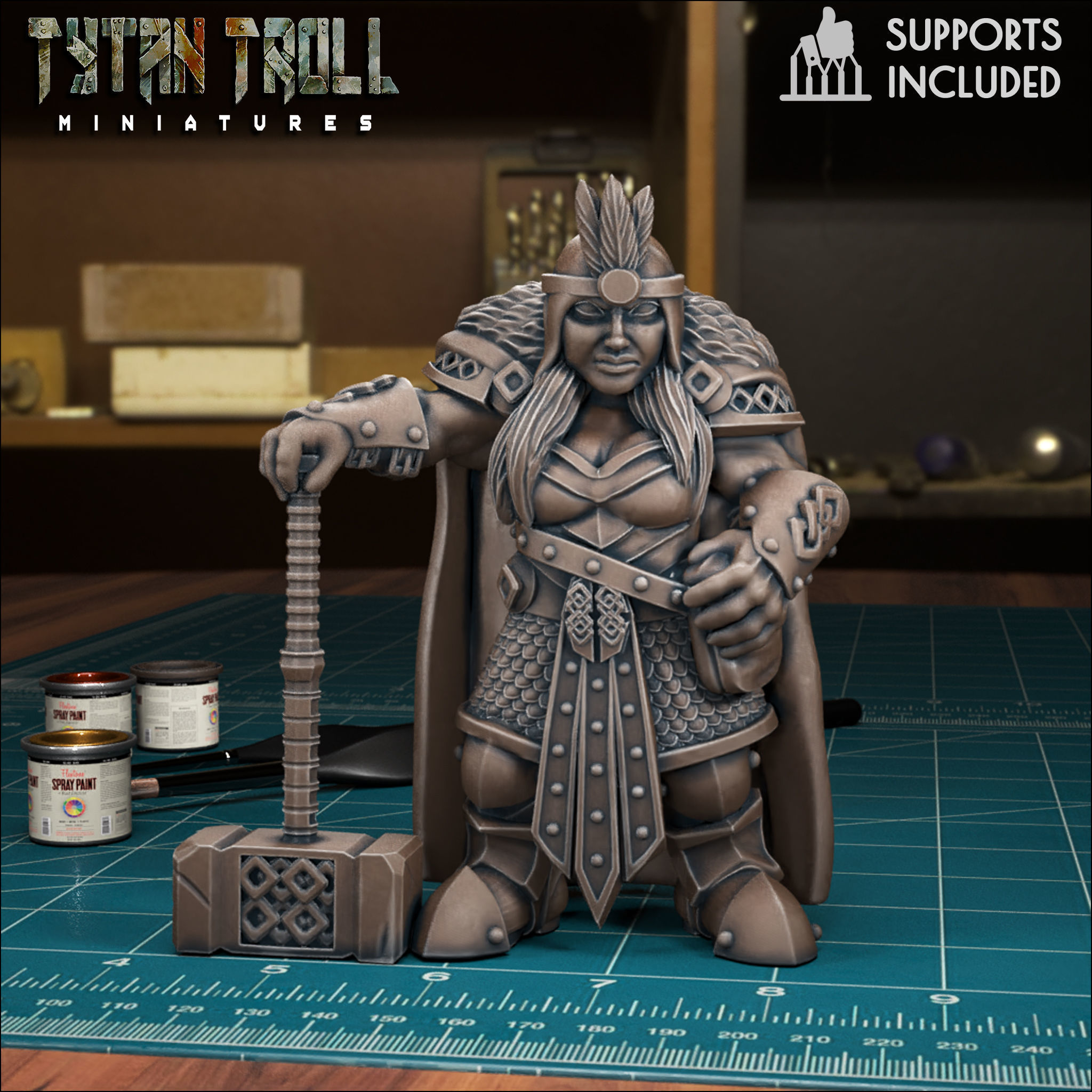 Female Dwarf Bundle - Pre-Supported 3D print model_10