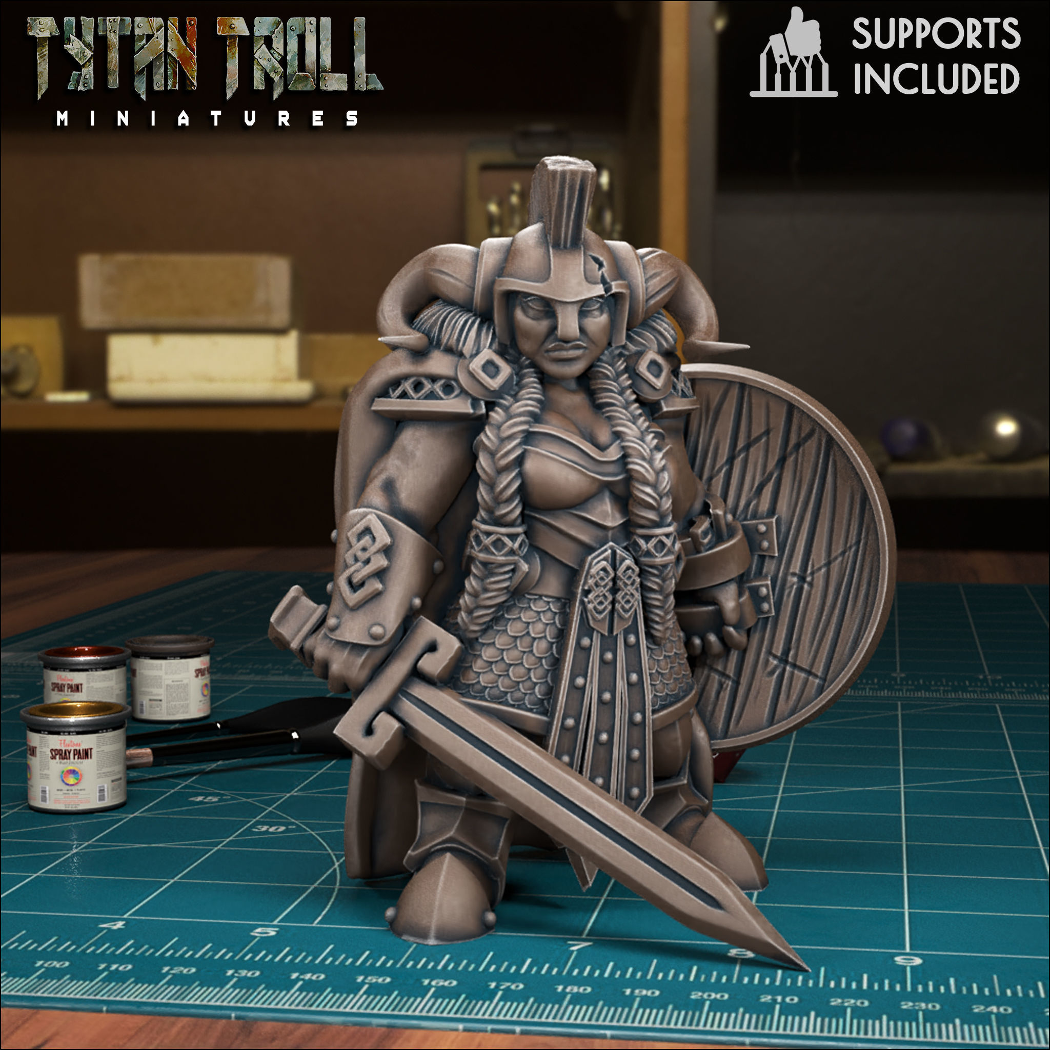 Female Dwarf Bundle - Pre-Supported 3D print model_7