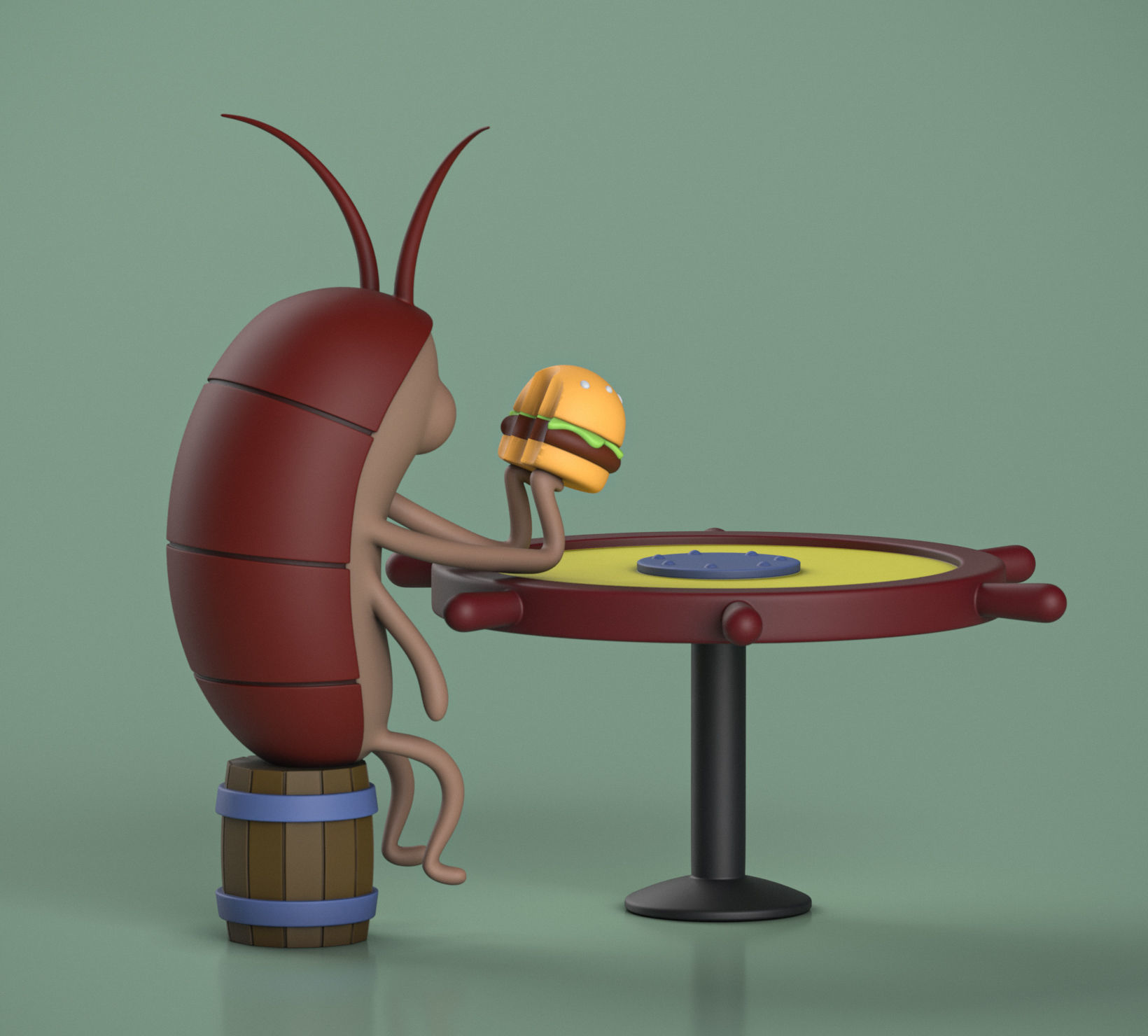 SpongeBob SquarePants Cockroach 3D print model_2