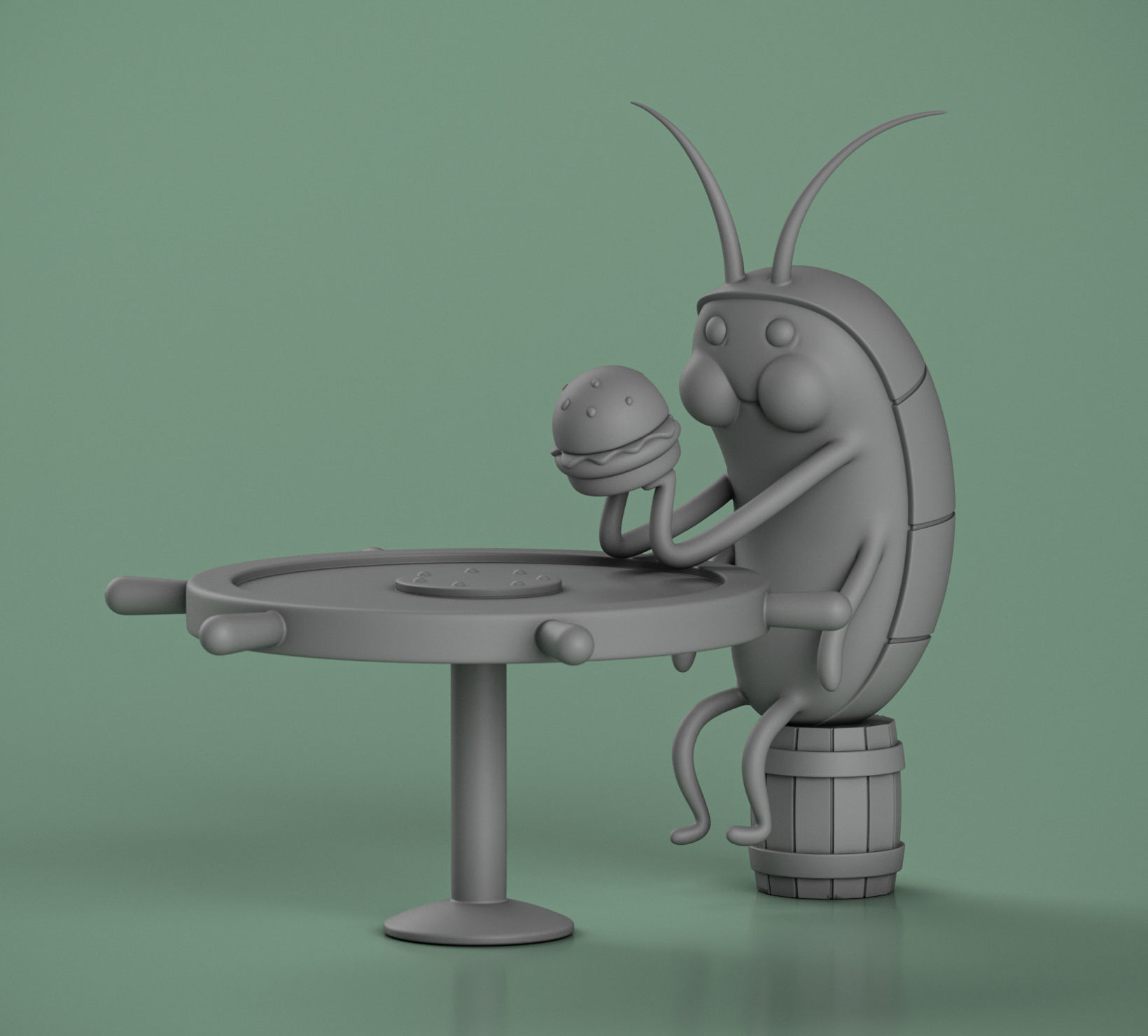 SpongeBob SquarePants Cockroach 3D print model_1