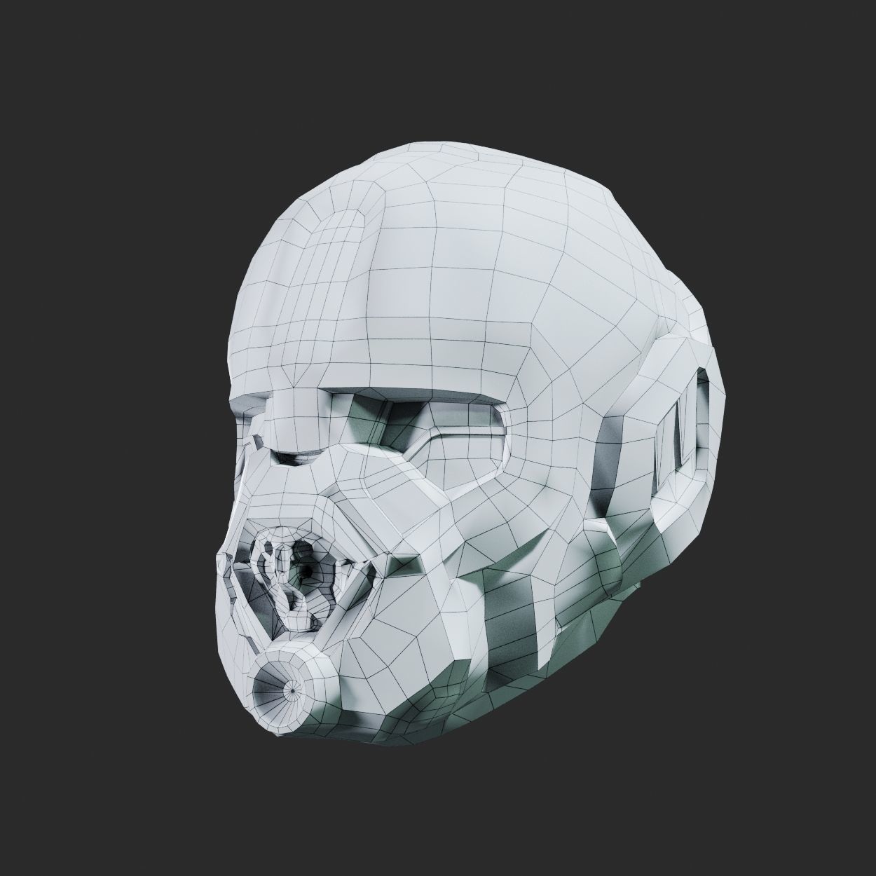 SciFi Helmet ver1 Low-poly 3D model_1