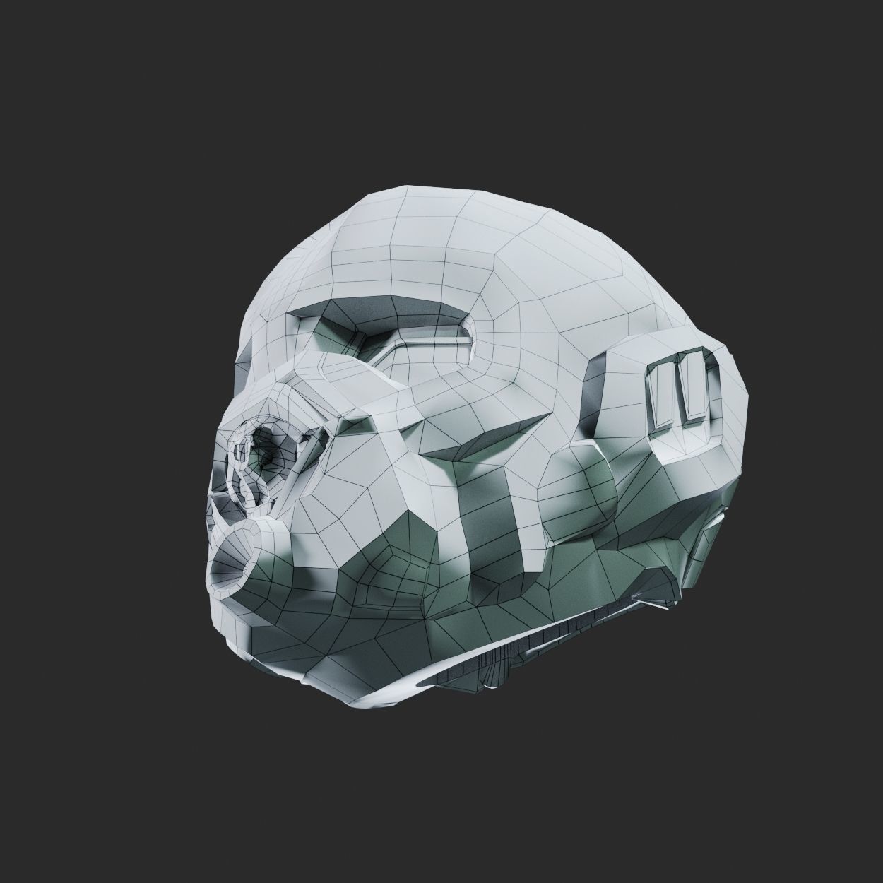 SciFi Helmet ver1 Low-poly 3D model_13