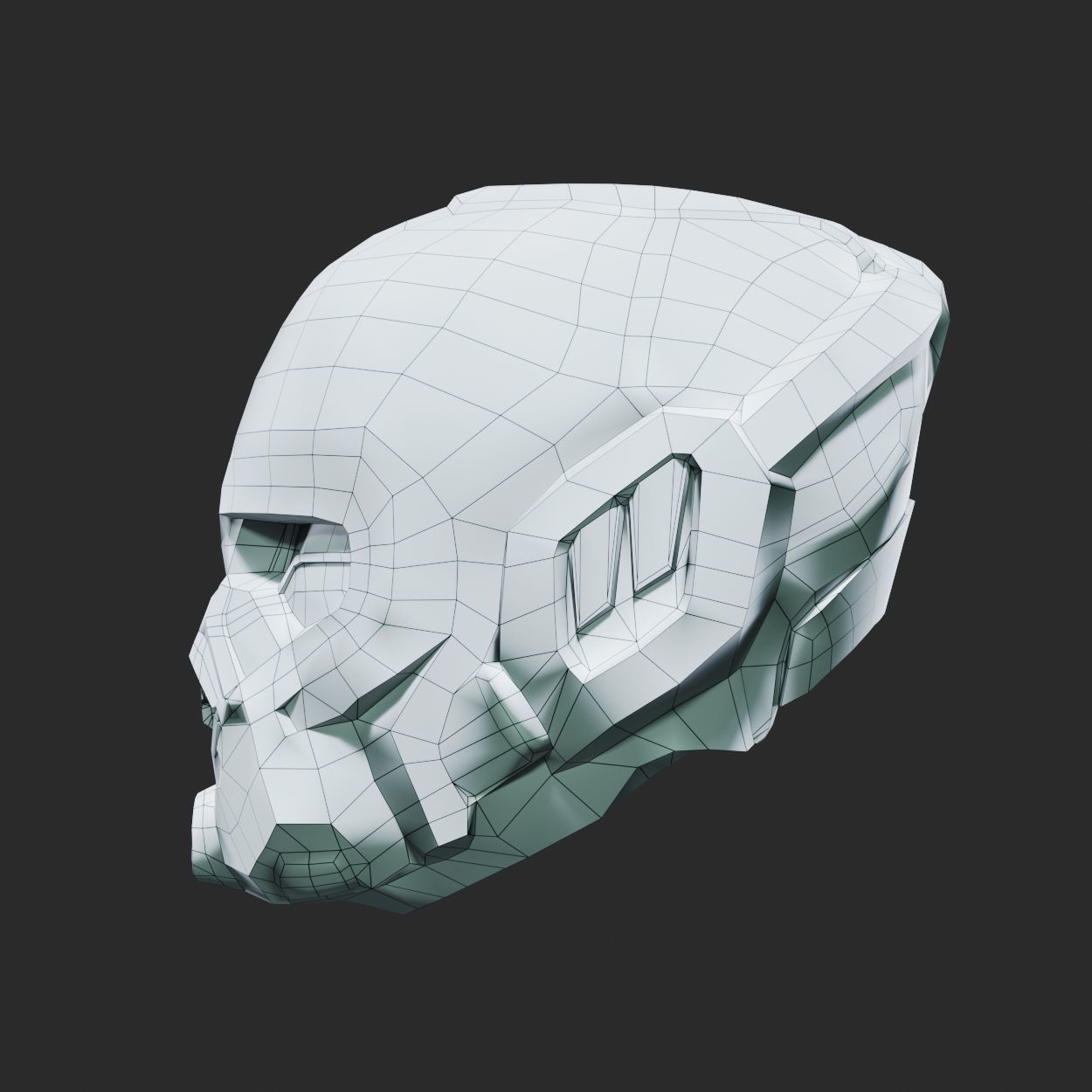 SciFi Helmet ver1 Low-poly 3D model_5