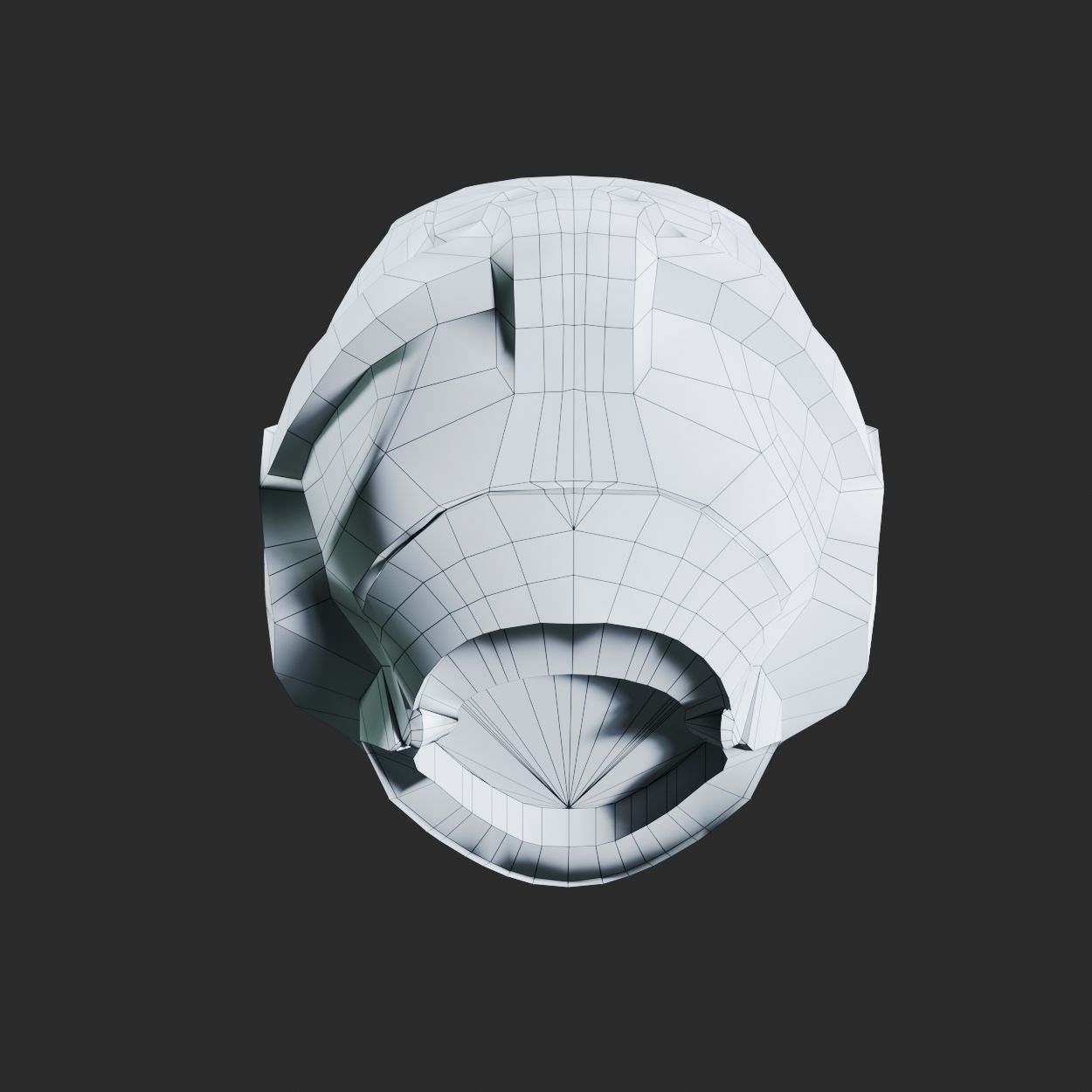 SciFi Helmet ver1 Low-poly 3D model_7